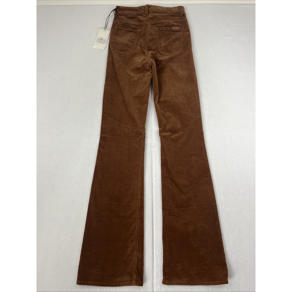 7 For All Mankind Lisha High Rise Velvet Bootcut Jeans Brown 25 NWT 7E057V65 CML - Picture 2 of 8
